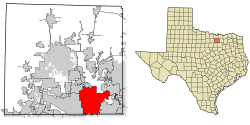 Denton County Texas Incorporated Areas Lewisville highlighted